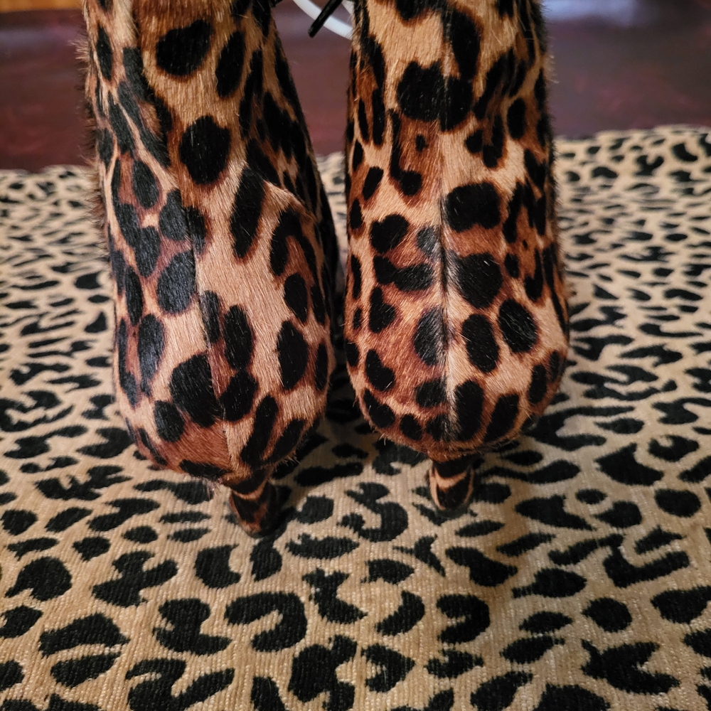 Gianni Bini Animal Print Ankle Booties - Picture 3 of 4